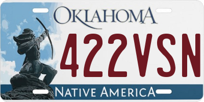 OK license plate 422VSN