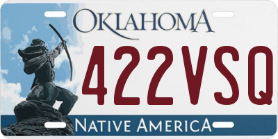 OK license plate 422VSQ