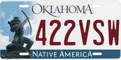 OK license plate 422VSW