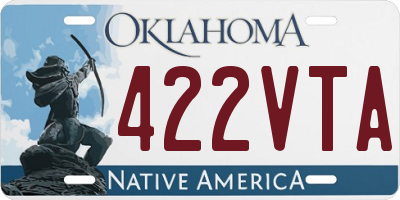 OK license plate 422VTA