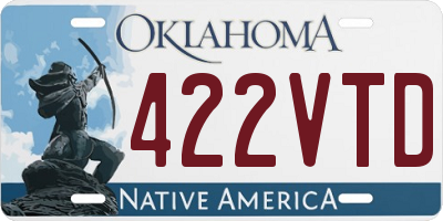 OK license plate 422VTD