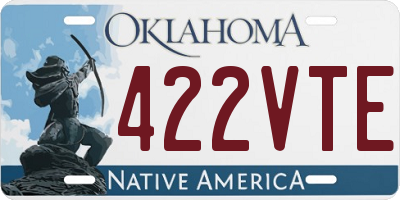 OK license plate 422VTE