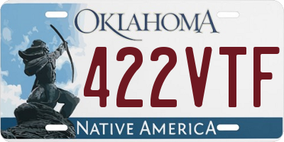 OK license plate 422VTF
