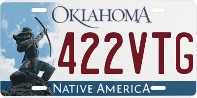 OK license plate 422VTG