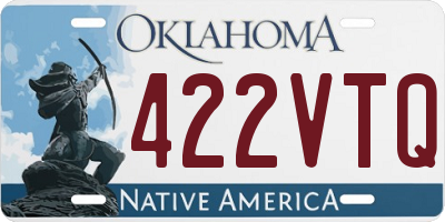 OK license plate 422VTQ