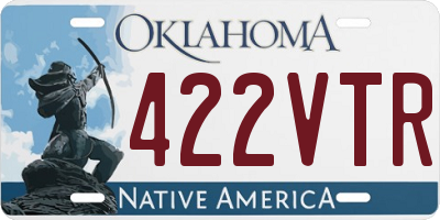 OK license plate 422VTR