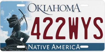 OK license plate 422WYS