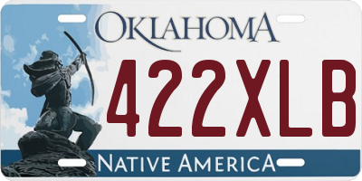 OK license plate 422XLB