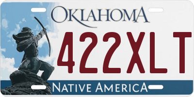 OK license plate 422XLT