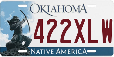OK license plate 422XLW