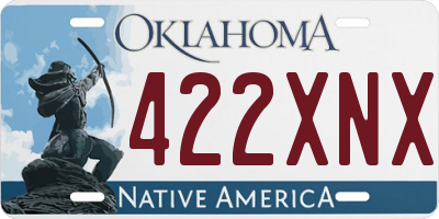 OK license plate 422XNX