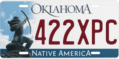 OK license plate 422XPC