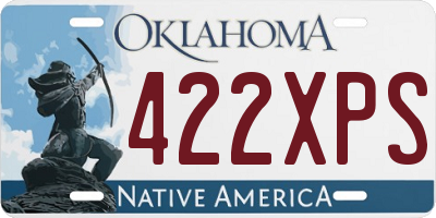 OK license plate 422XPS