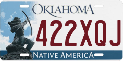 OK license plate 422XQJ