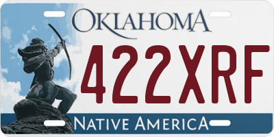 OK license plate 422XRF