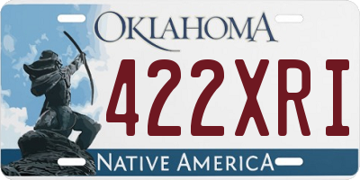 OK license plate 422XRI