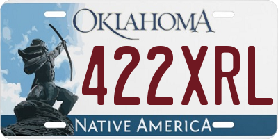 OK license plate 422XRL