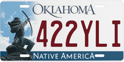 OK license plate 422YLI