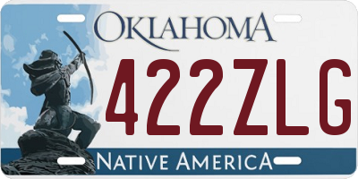 OK license plate 422ZLG