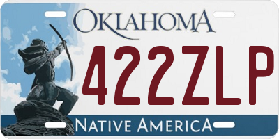 OK license plate 422ZLP