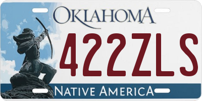 OK license plate 422ZLS