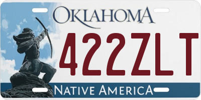 OK license plate 422ZLT