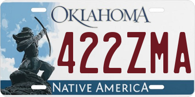 OK license plate 422ZMA