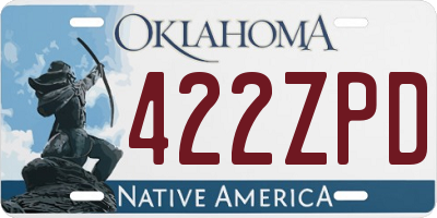 OK license plate 422ZPD