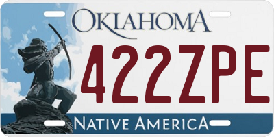 OK license plate 422ZPE