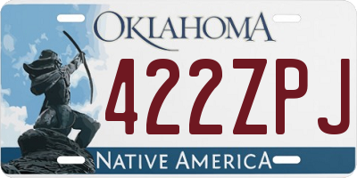 OK license plate 422ZPJ