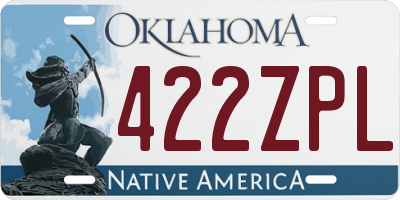 OK license plate 422ZPL
