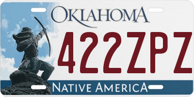 OK license plate 422ZPZ