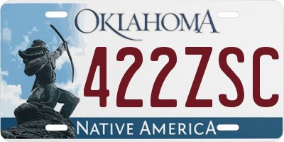 OK license plate 422ZSC