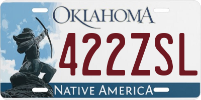 OK license plate 422ZSL