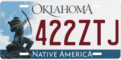 OK license plate 422ZTJ
