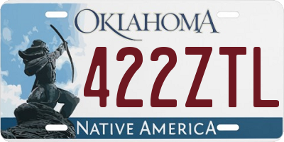 OK license plate 422ZTL