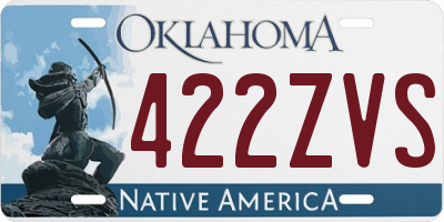 OK license plate 422ZVS