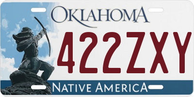 OK license plate 422ZXY