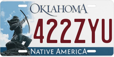 OK license plate 422ZYU