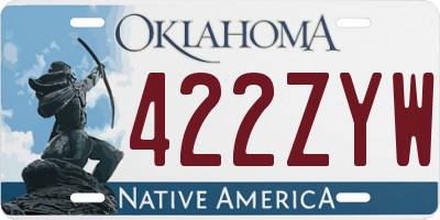 OK license plate 422ZYW