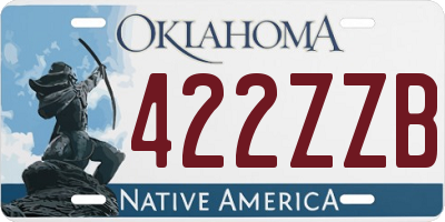 OK license plate 422ZZB