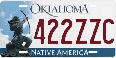 OK license plate 422ZZC