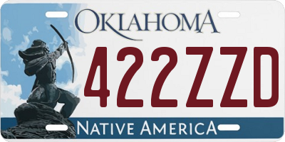 OK license plate 422ZZD