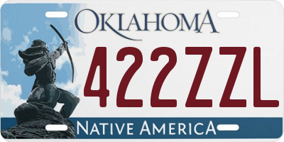 OK license plate 422ZZL