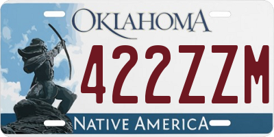 OK license plate 422ZZM