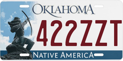 OK license plate 422ZZT