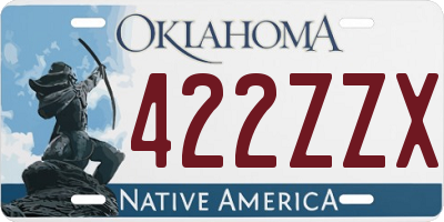 OK license plate 422ZZX