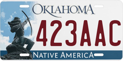 OK license plate 423AAC