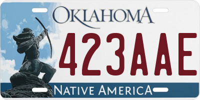 OK license plate 423AAE