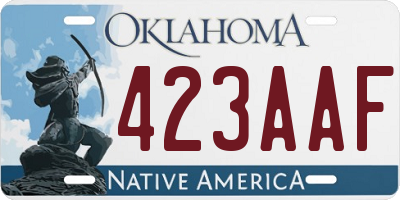 OK license plate 423AAF